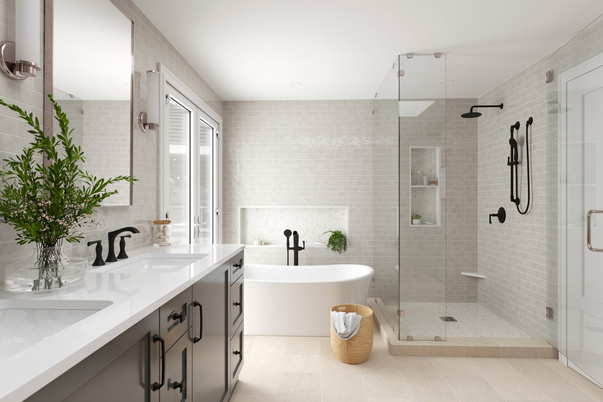 Pfister LG49-RH3B Matte Black - room scene 1