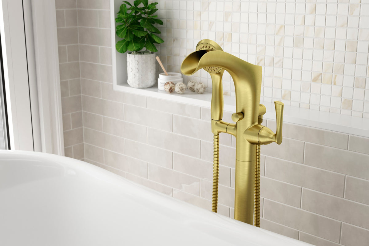 Pfister Rhen Free-Standing Tub Filler in Brushed Gold - view 7
