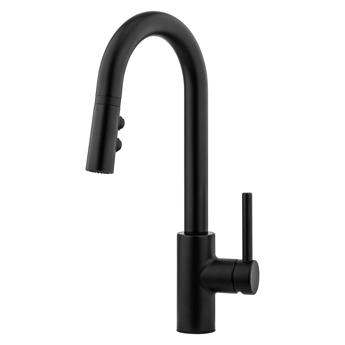 Pfister Stellen 1-Handle Pull-Down Bar & Prep Faucet in Matte Black