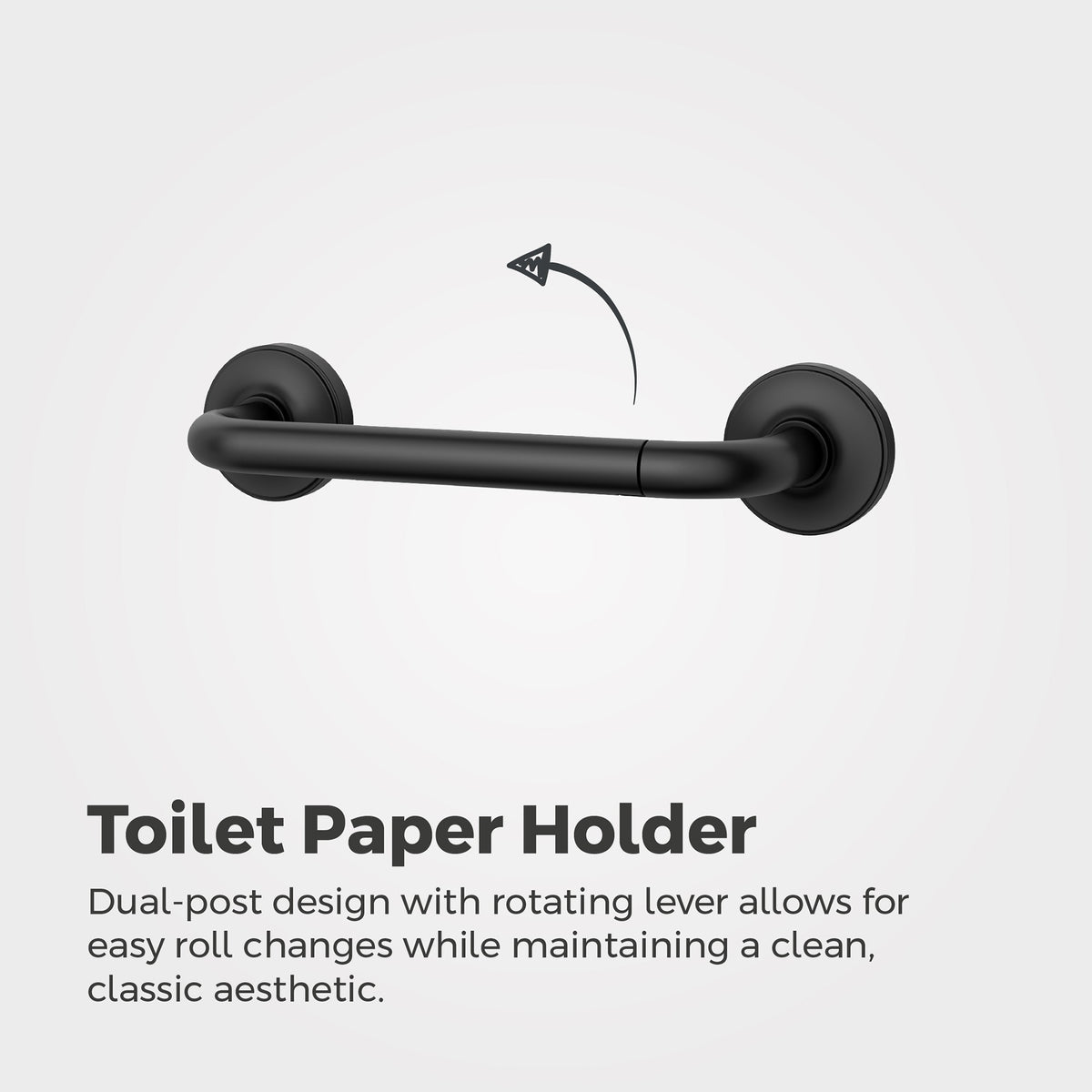 Pfister Tenet Toilet Paper Holder in Matte Black - view 5