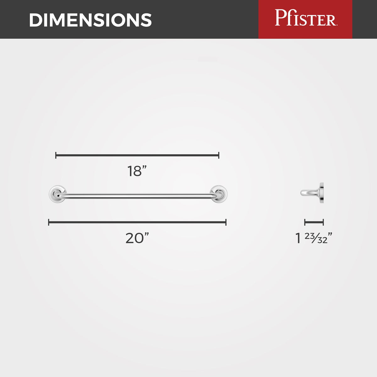 Pfister BTB-1TNTC Polished Chrome - detail 1