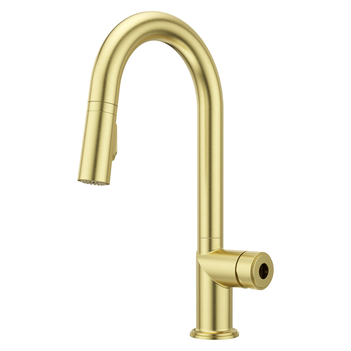 Pfister Tenet 1-Handle Pull-Down Bar & Prep Faucet in Brushed Gold