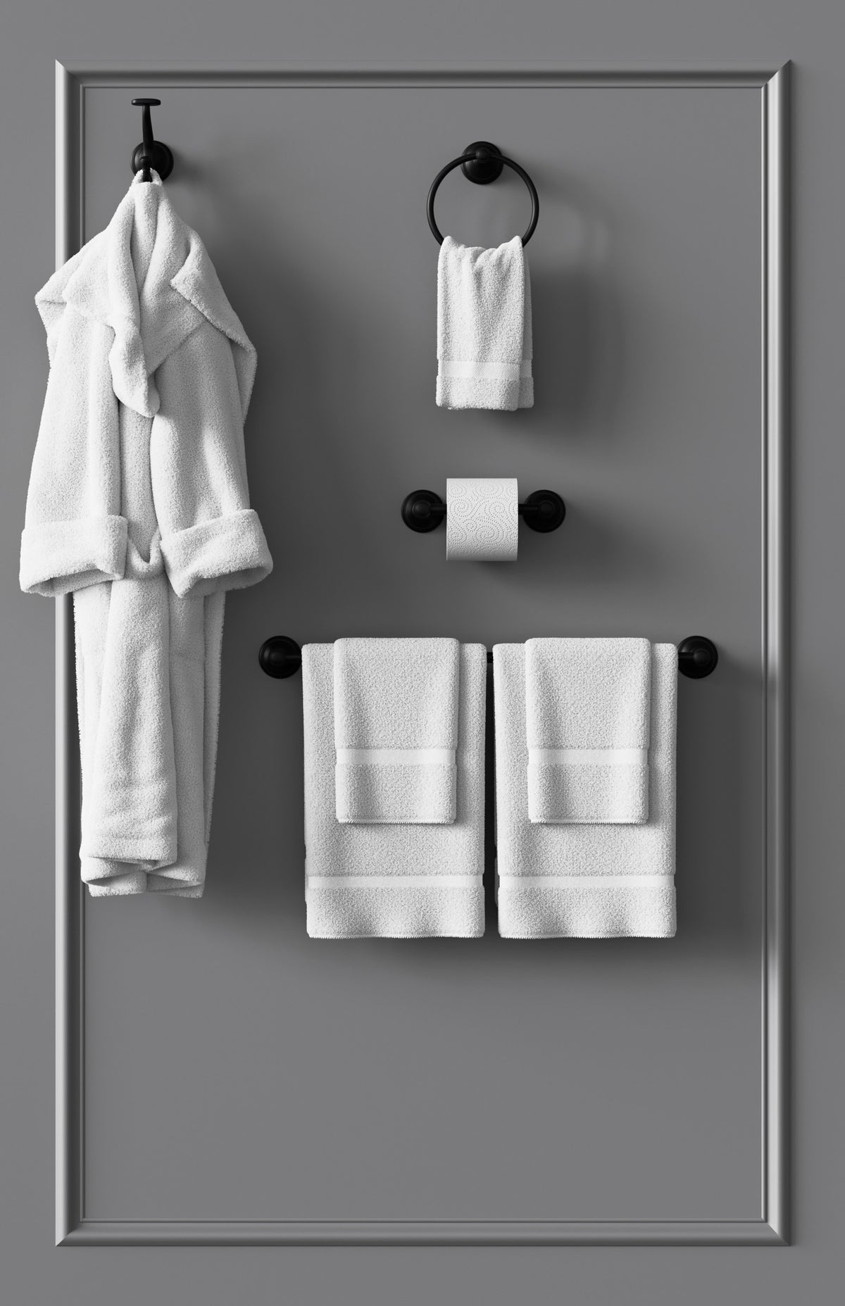 Pfister Tisbury 24" Towel Bar in Spot Defense Matte Black - view 2