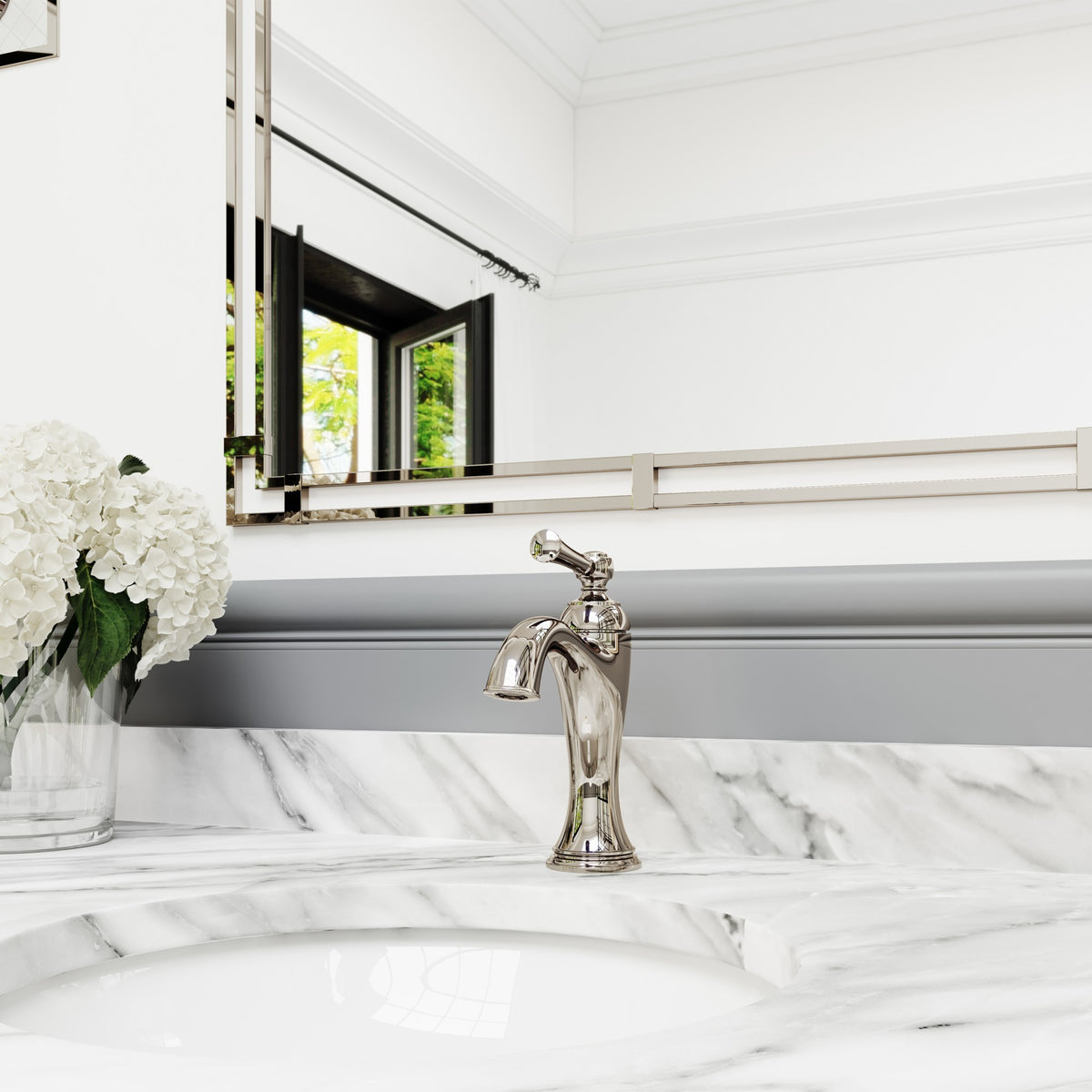 Pfister Tisbury Single Control Bathroom Faucet in Polished Nickel - view 3