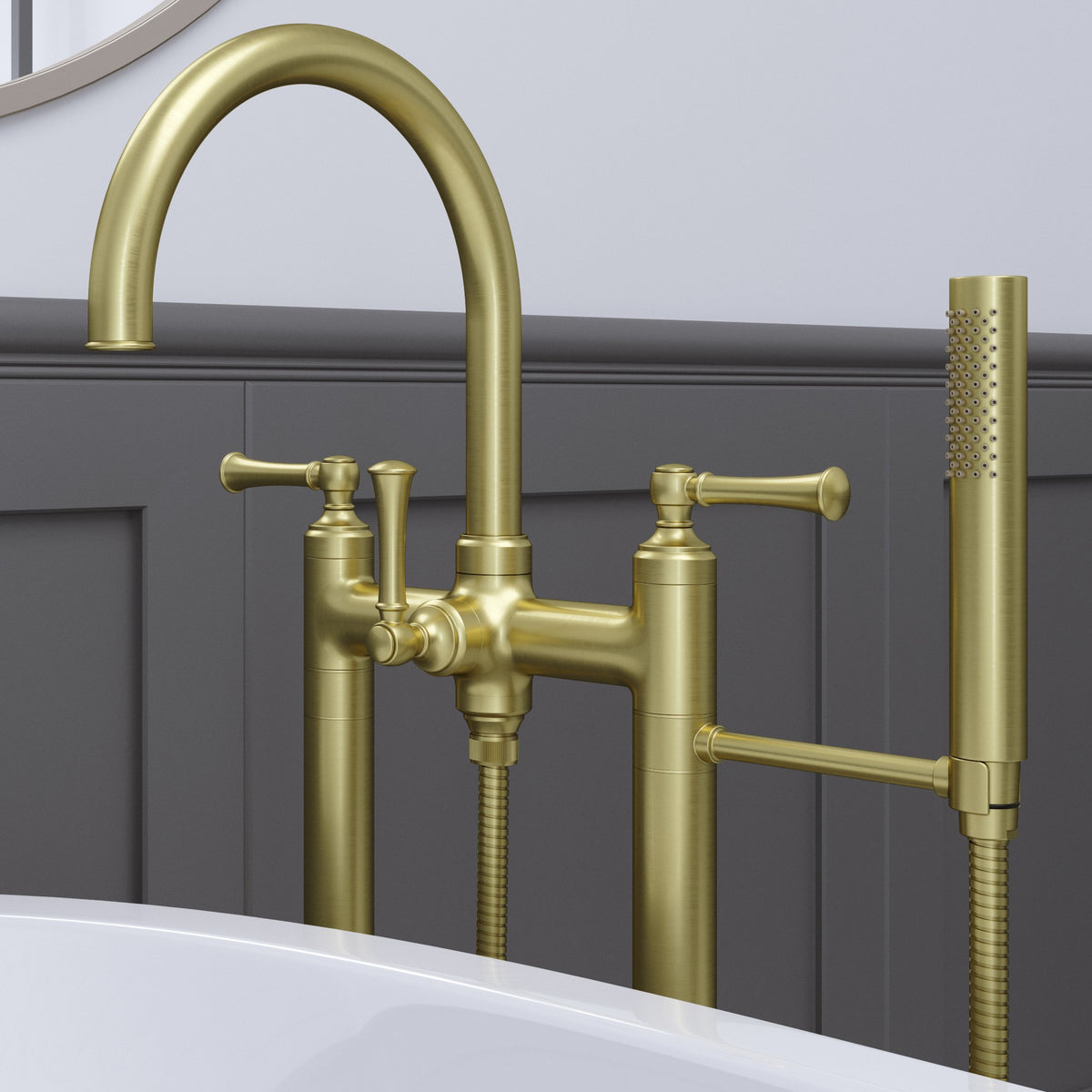 Pfister Tisbury Free-Standing Tub Filler in Brushed Gold - view 2