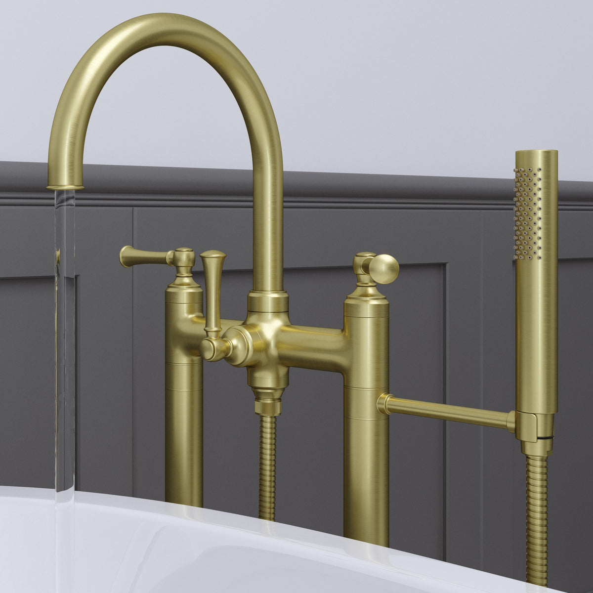 Pfister Tisbury Free-Standing Tub Filler in Brushed Gold - view 3