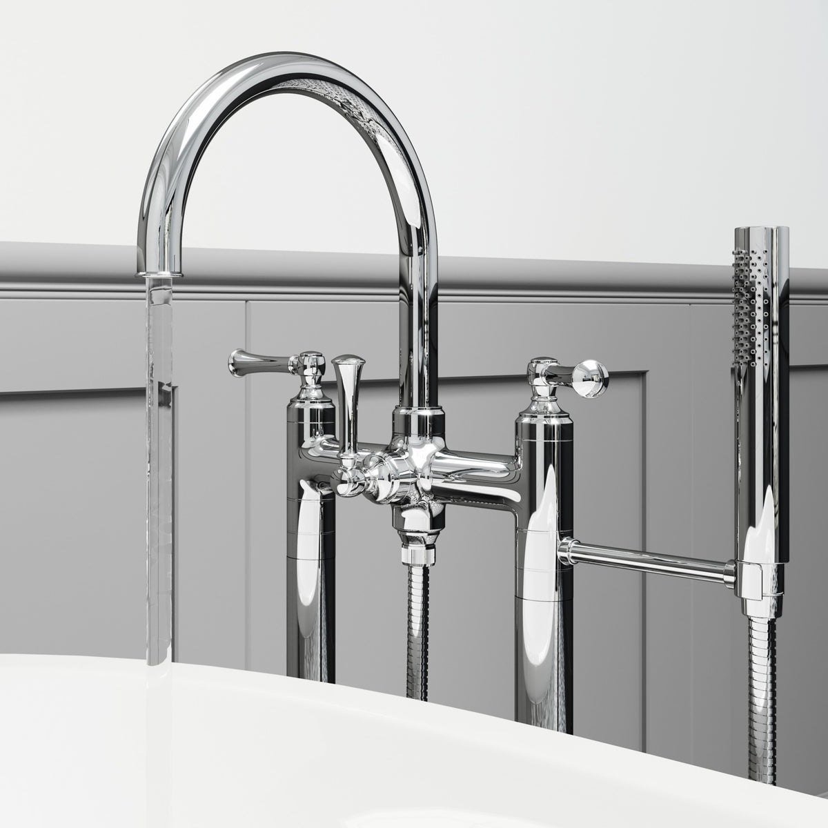 Pfister Tisbury Free-Standing Tub Filler in Polished Chrome - view 3
