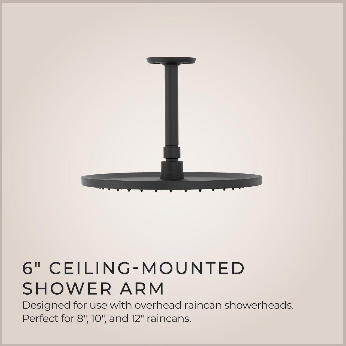 Pfister Universal 6" Ceiling Mount in Matte Black - view 5