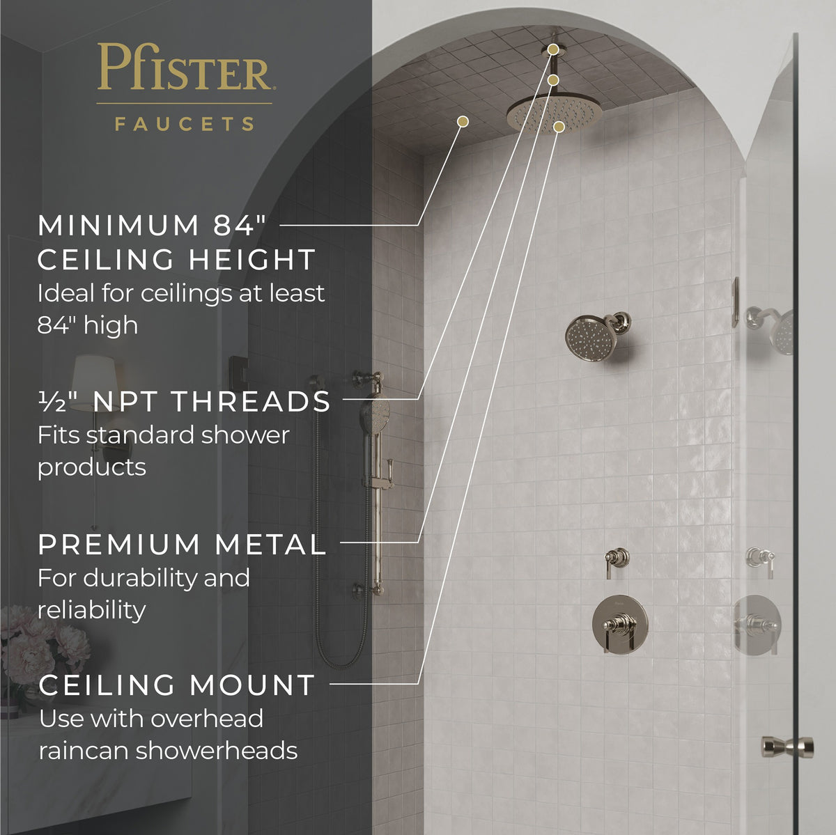 Pfister USC-05SHWD Polished Nickel - detail 1