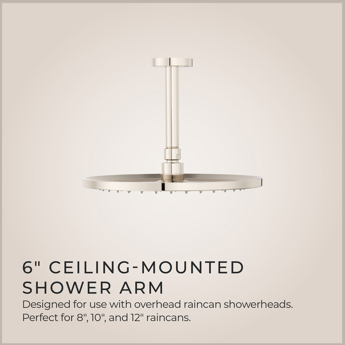 Pfister Universal 6" Ceiling Mount in Polished Nickel - view 5