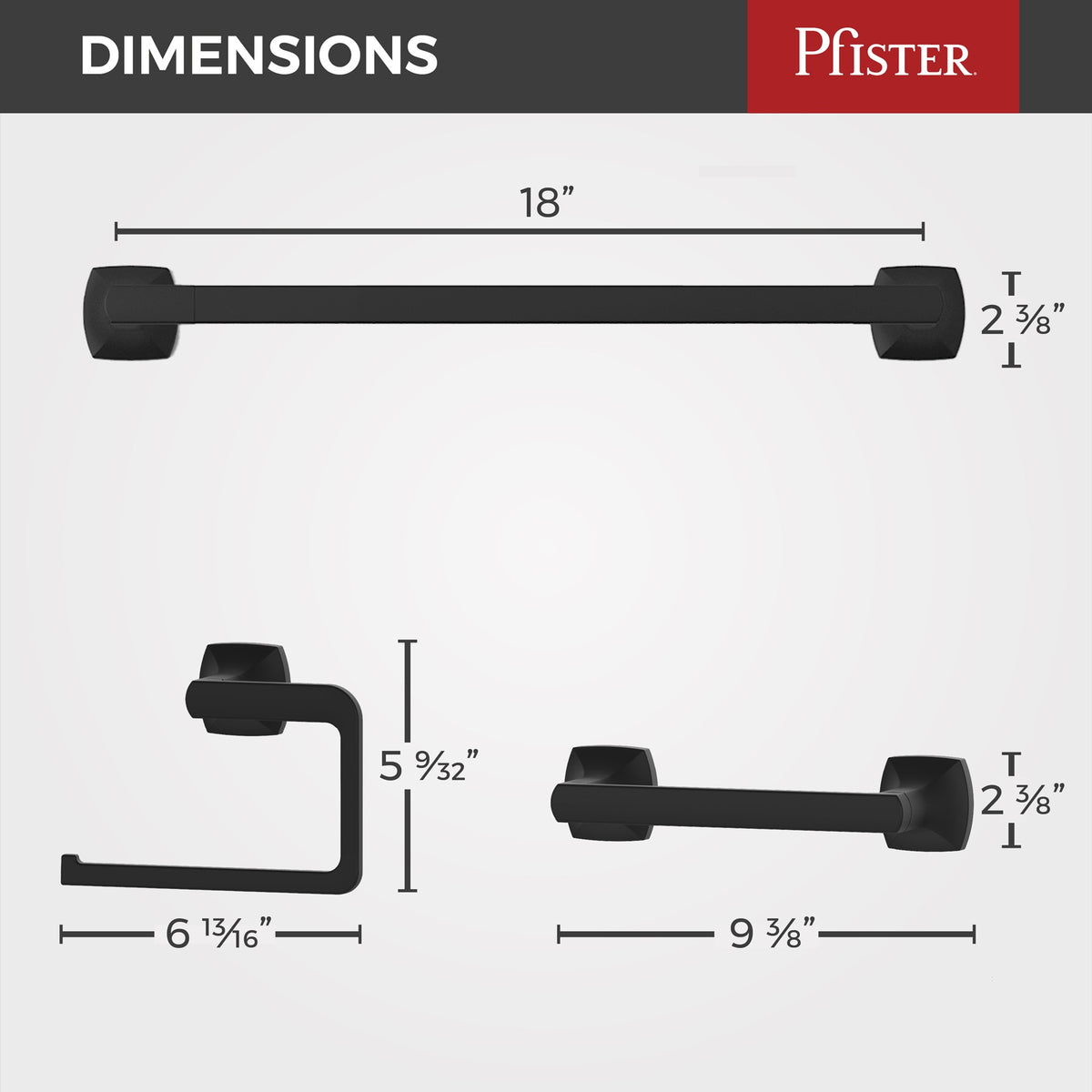 Pfister BTB-VRI3B Matte Black - detail 1