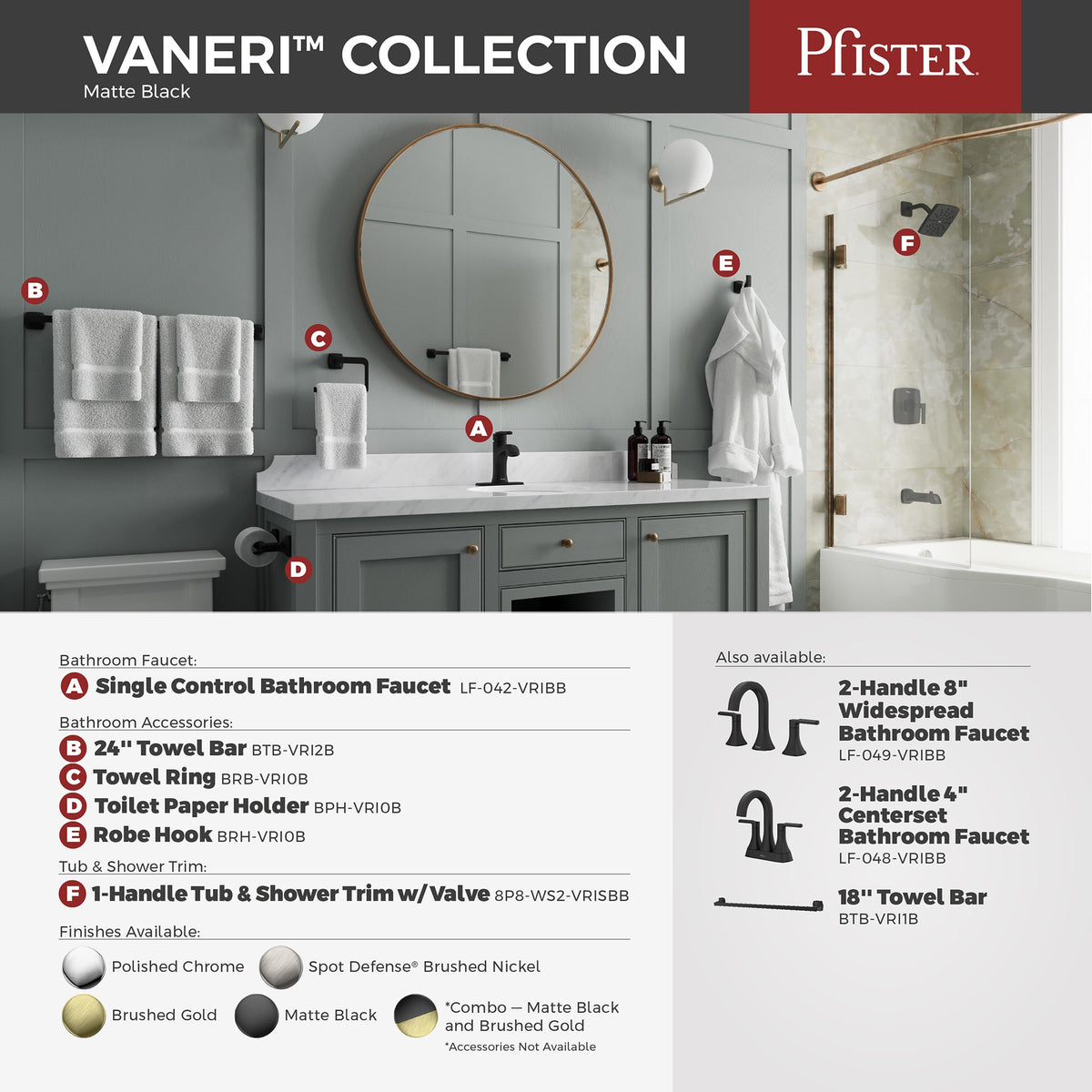 Pfister 8P8-WS2-VRISBB Matte Black - detail 8