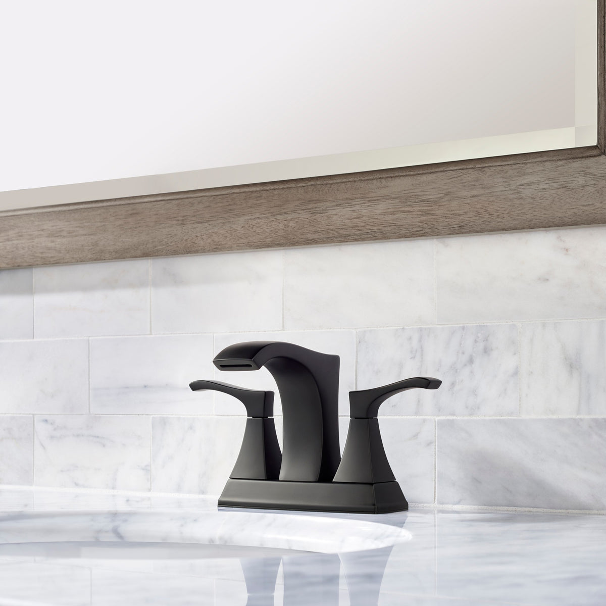 Pfister Venturi 2-Handle 4" Centerset Bathroom Faucet in Matte Black - view 2