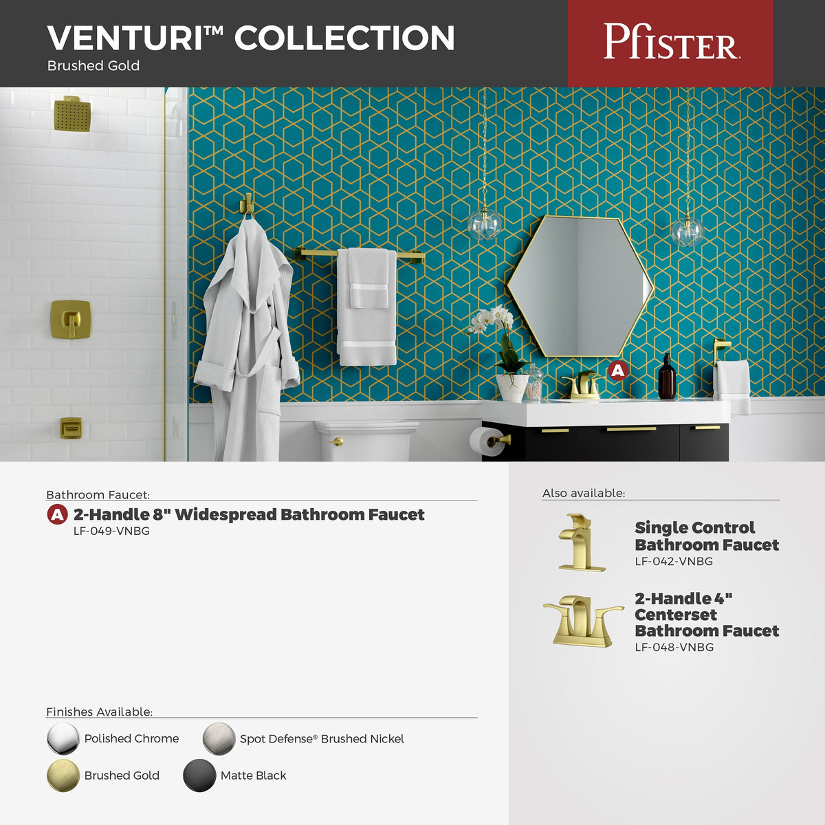 Pfister LF-048-VNBG Brushed Gold - detail 1