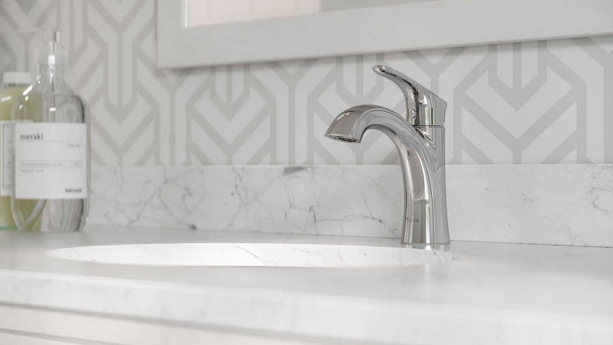 Pfister Weller Single Control Bathroom Faucet in Polished Chrome - view 8