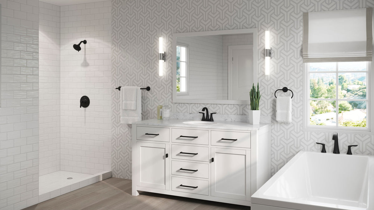 Pfister LG48-WRPB Matte Black - room scene 1