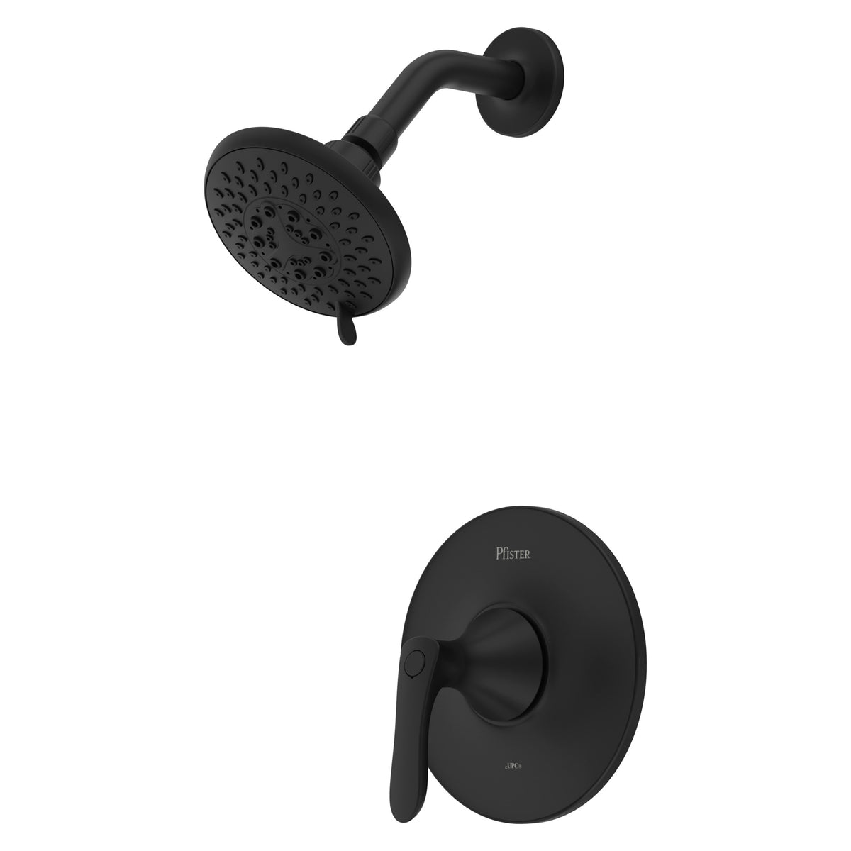 Pfister Weller 1-Handle Shower Only Trim Kit in Matte Black