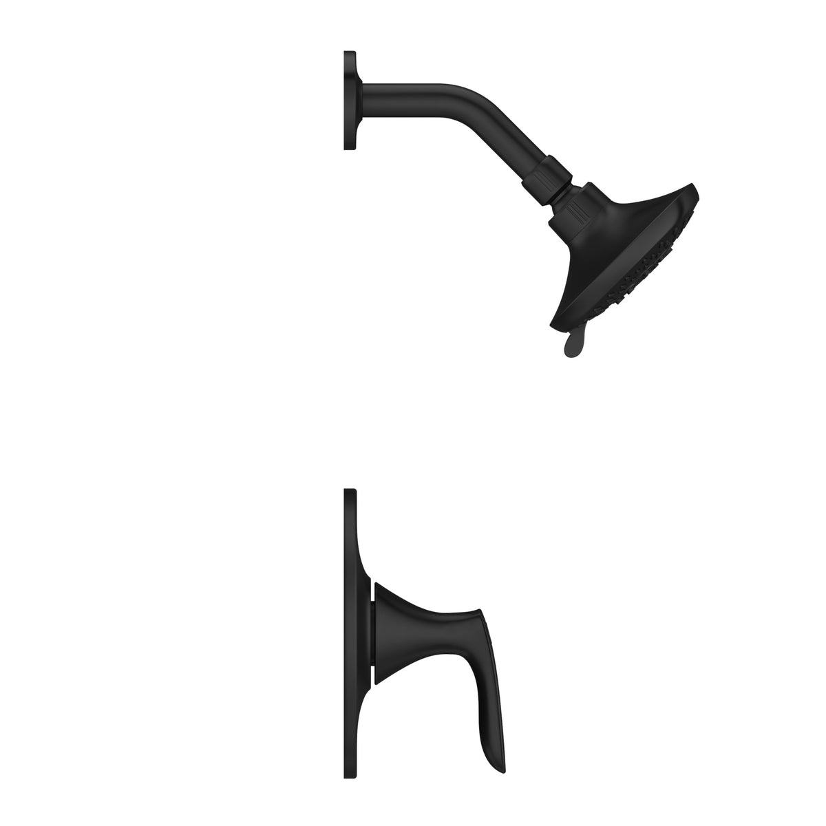 Pfister Weller 1-Handle Shower Only Trim Kit in Matte Black - view 2