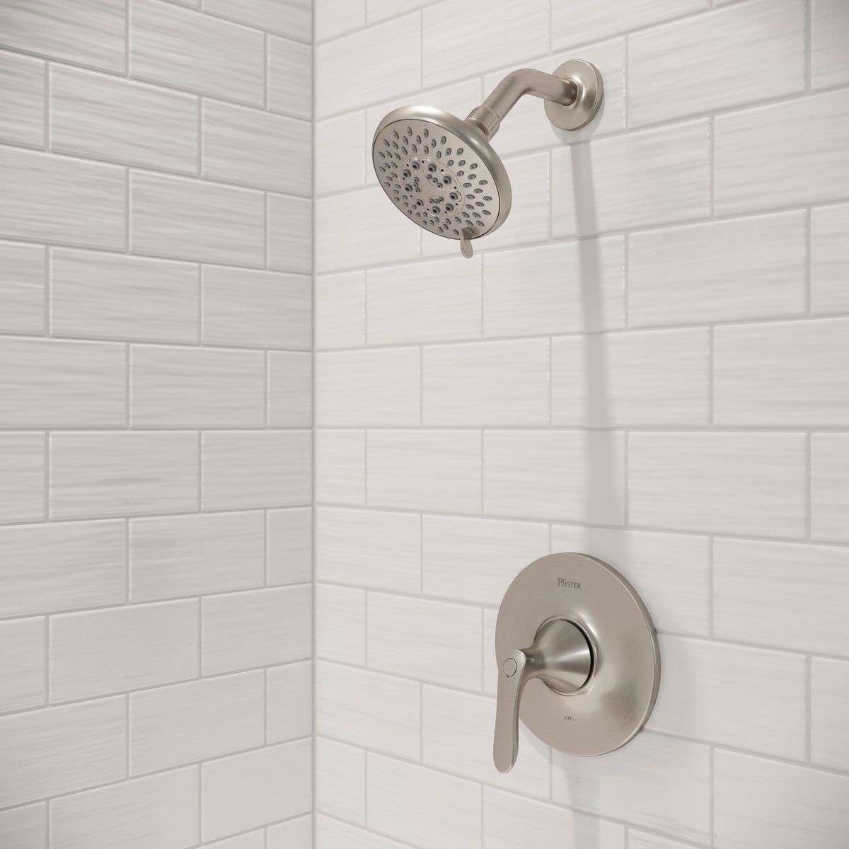 Pfister Weller 1-Handle Shower Only Trim Kit in Brushed Nickel - view 6