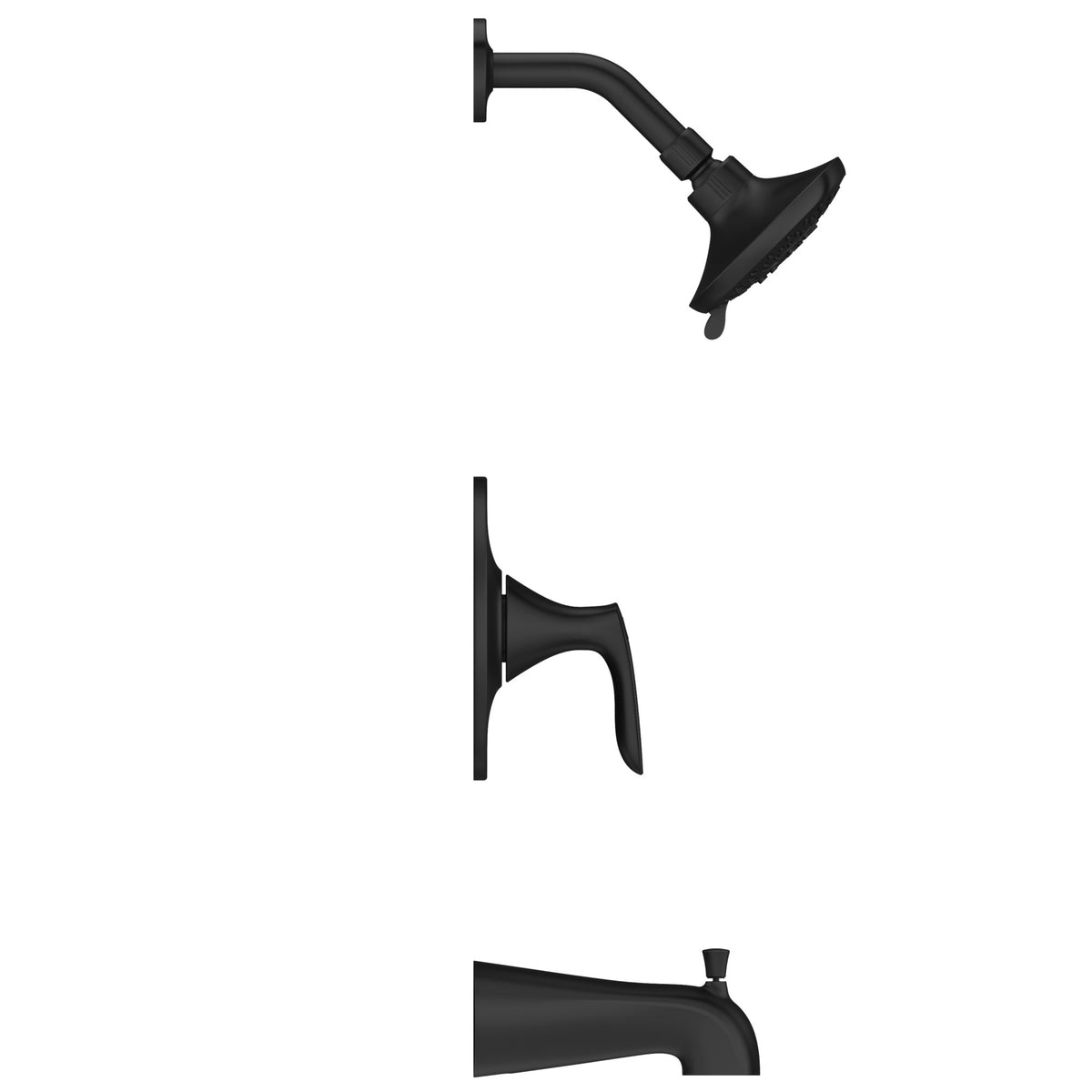 Pfister Weller 1-Handle Tub & Shower Trim Kit in Matte Black - view 2
