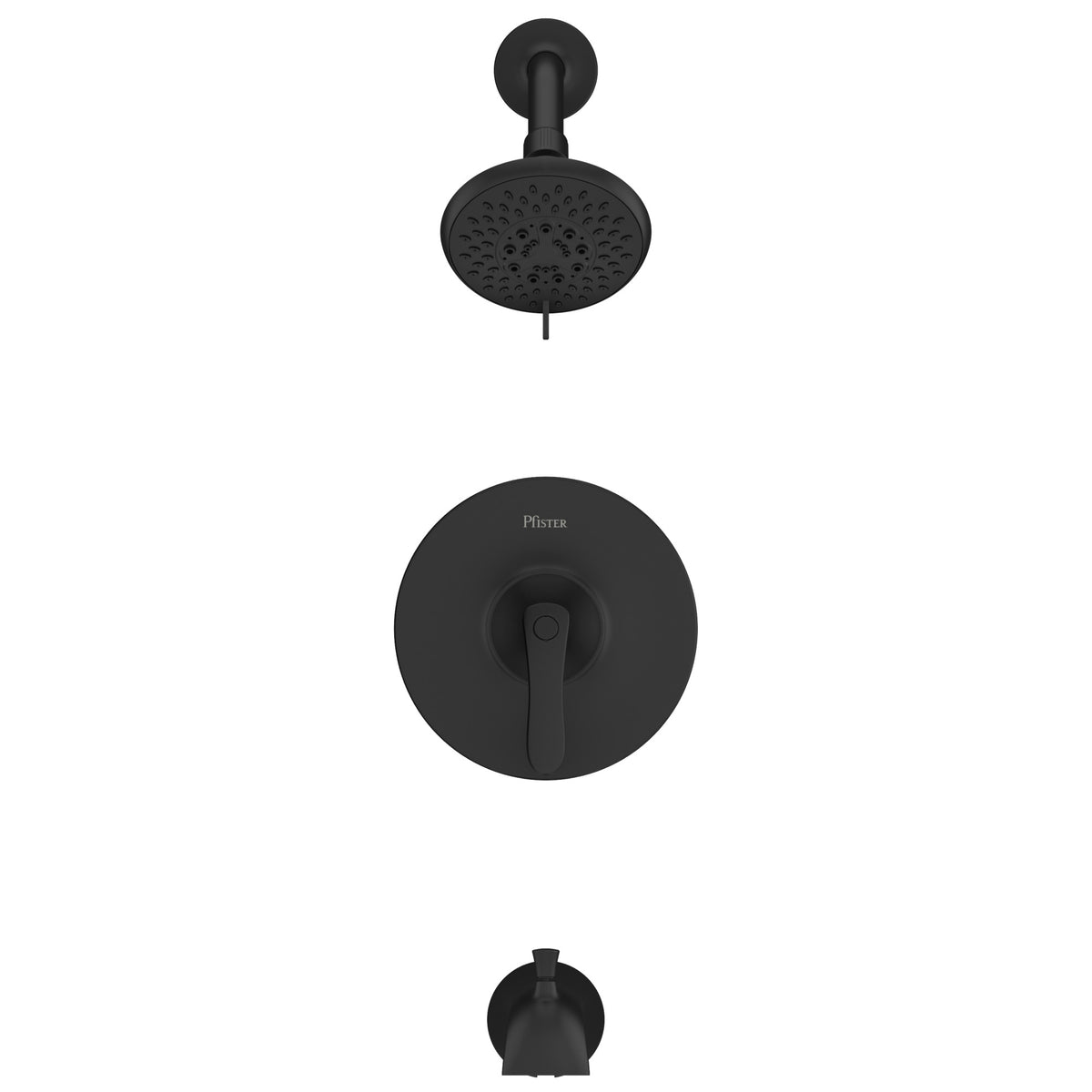 Pfister Weller 1-Handle Tub & Shower Trim Kit in Matte Black - view 5