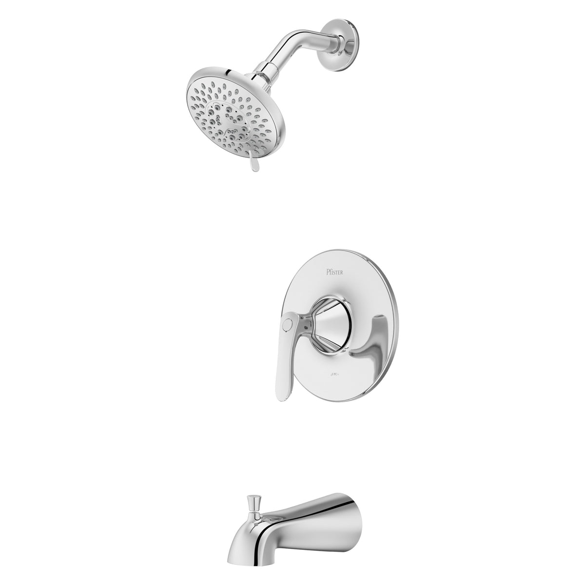 Pfister Weller 1-Handle Tub & Shower Trim Kit in Polished Chrome
