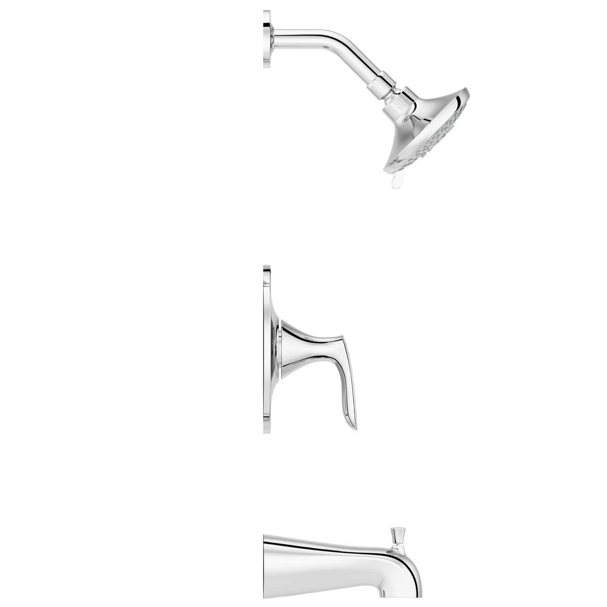 Pfister Weller 1-Handle Tub & Shower Trim Kit in Polished Chrome - view 2