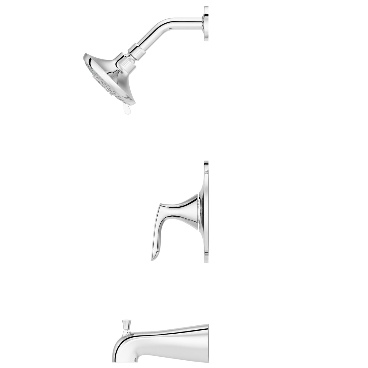 Pfister Weller 1-Handle Tub & Shower Trim Kit in Polished Chrome - view 3