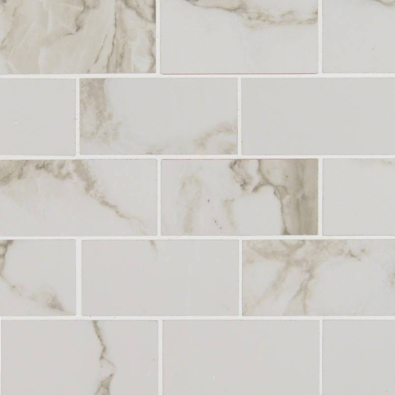 MSI Pietra Calacatta 2 x 4 Polished Porcelain mosaic (NPIECAL2X4P-N) – MSI product image