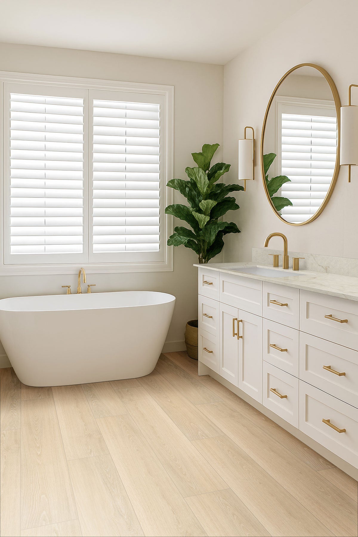 MSI Placero Oak 10 x 60 Matte Porcelain tile (NPLAOAK10X60) – MSI room scene (bathroom)