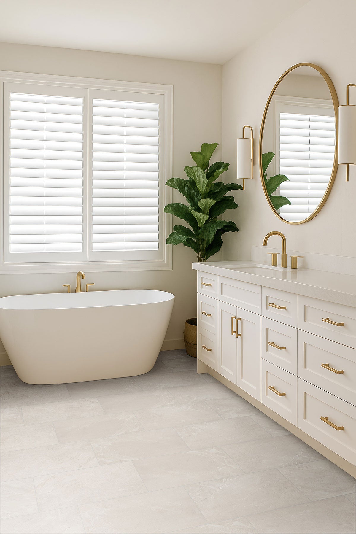 MSI Elbe Alabaster 3 x 24 Lappato Porcelain trim (NELBALA3X24BNL-3D) – MSI room scene (bathroom)