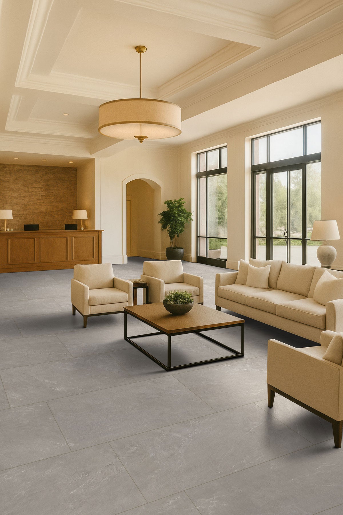 MSI Elbe Ash 3 x 24 Lappato Porcelain trim (NELBASH3X24BNL-3D) – MSI room scene