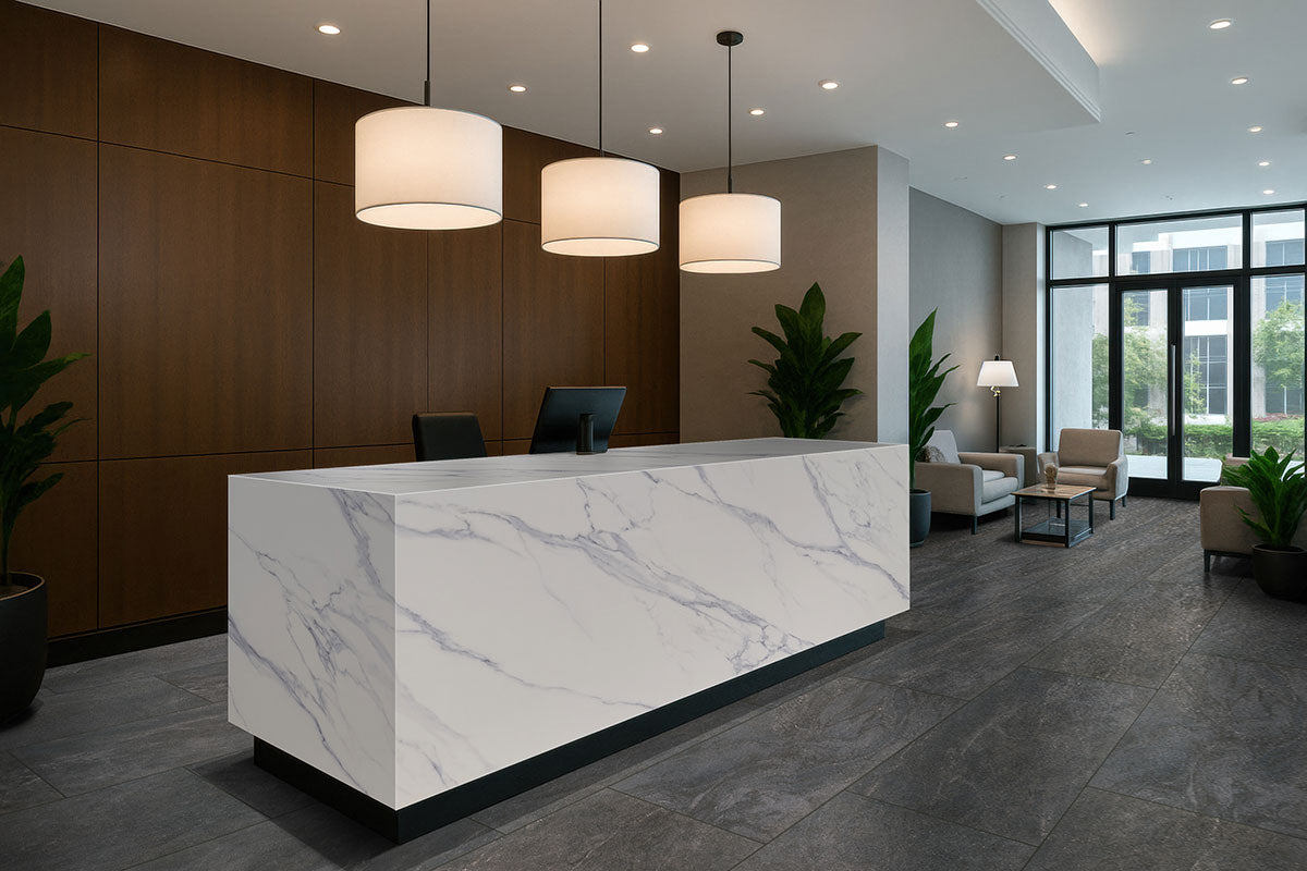 MSI Elbe Obsidian 3 x 24 Lappato Porcelain trim (NELBOBS3X24BNL-3D) – MSI room scene