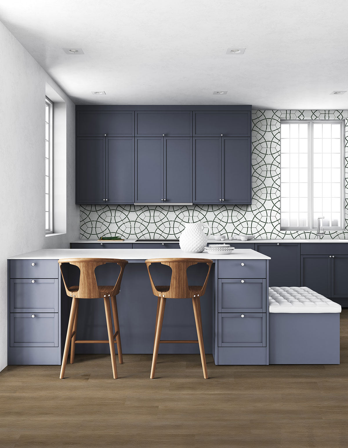 MSI Geoglam Midnight 11 x 13 Matte Porcelain tile (NGEOMID11X13) – MSI room scene (kitchen)