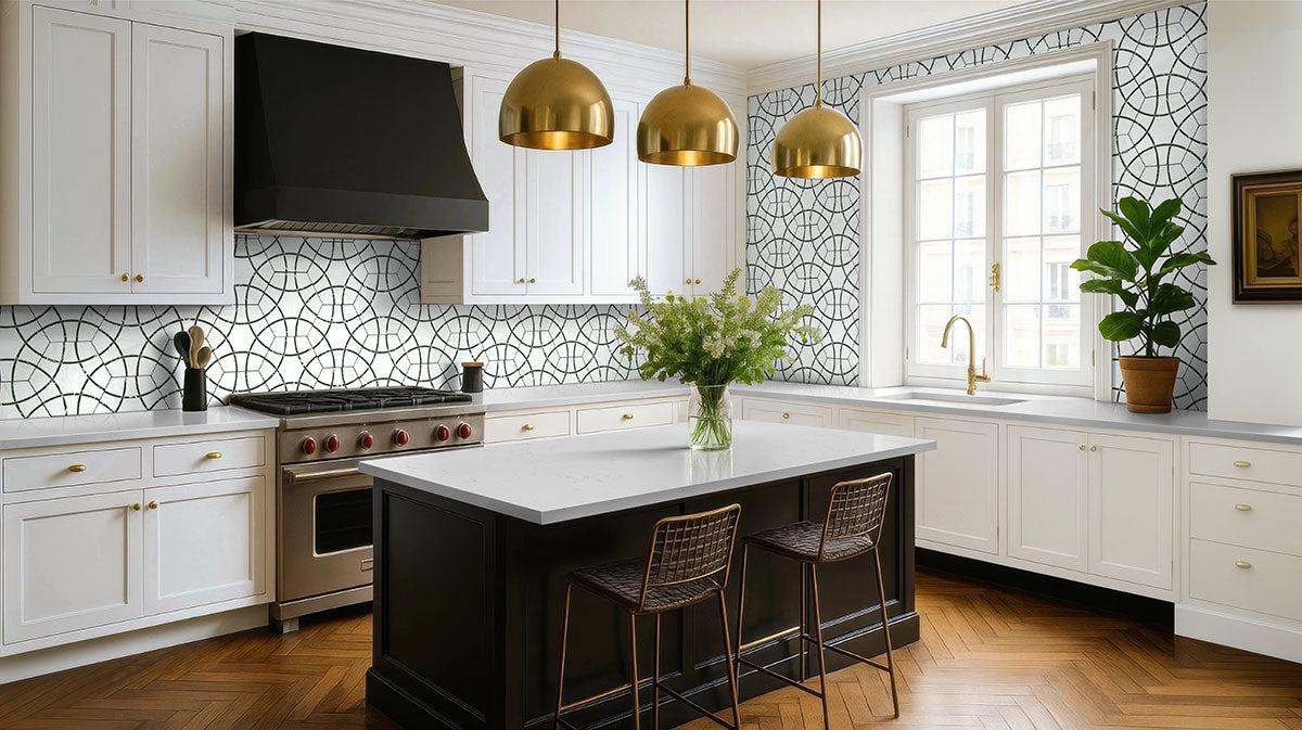 MSI Geoglam Midnight 11 x 13 Matte Porcelain tile (NGEOMID11X13) – MSI room scene (kitchen)
