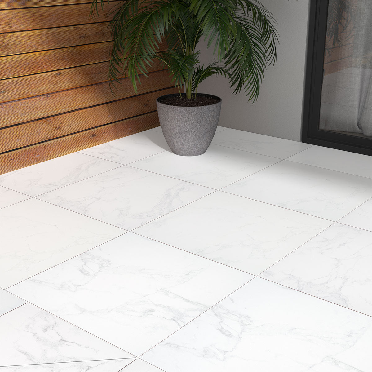 MSI Praia Carrara 24 x 48 Matte Porcelain tile (NPRACAR2448) – MSI room scene