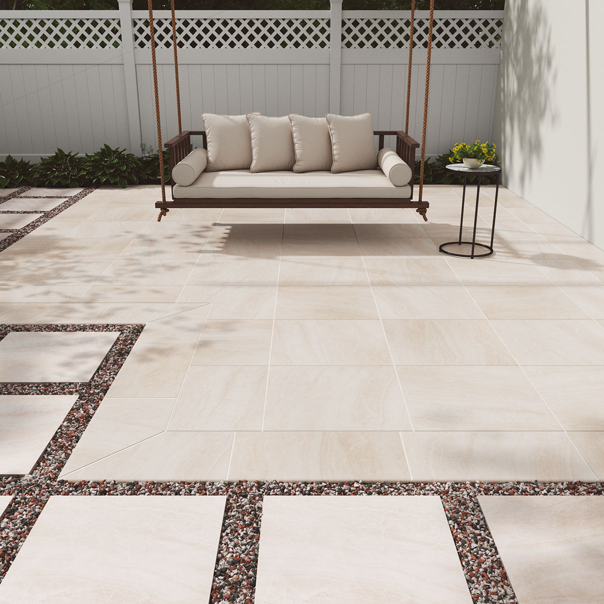 MSI Praia Crema 12 x 24 Matte Porcelain tile (NPRACRE1224) – MSI room scene