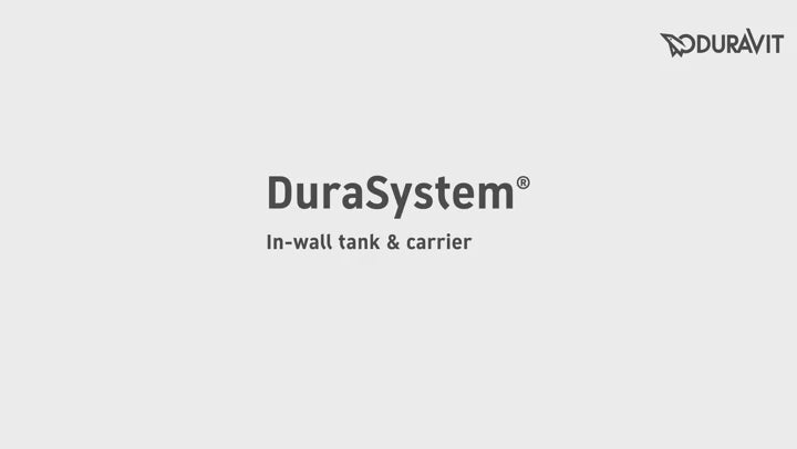 Load video: Duravit Toilet in-wall tank &amp; carrier, Standard #WD1022000090 - 1.6/0.8 gpf,