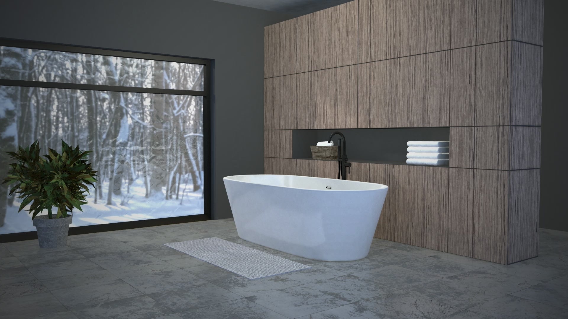 Load video: OSB 1 Piece ABS Island Tub Drain Testable Rough-in for Freestanding Tubs