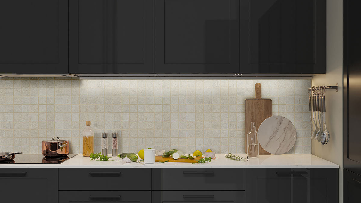 MSI Quartz White 2 x 2 Matte Porcelain mosaic (NQUAWHI2X2) – MSI room scene