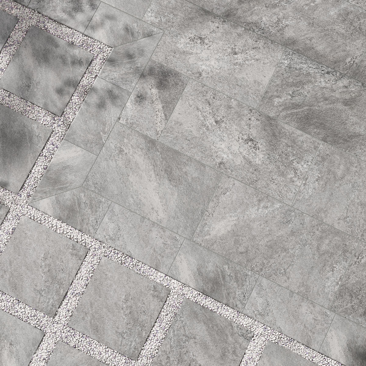 MSI Quarzo Gray 24 x 24 Matte Porcelain paver (LPAVNQUAGRA2424) – MSI room scene