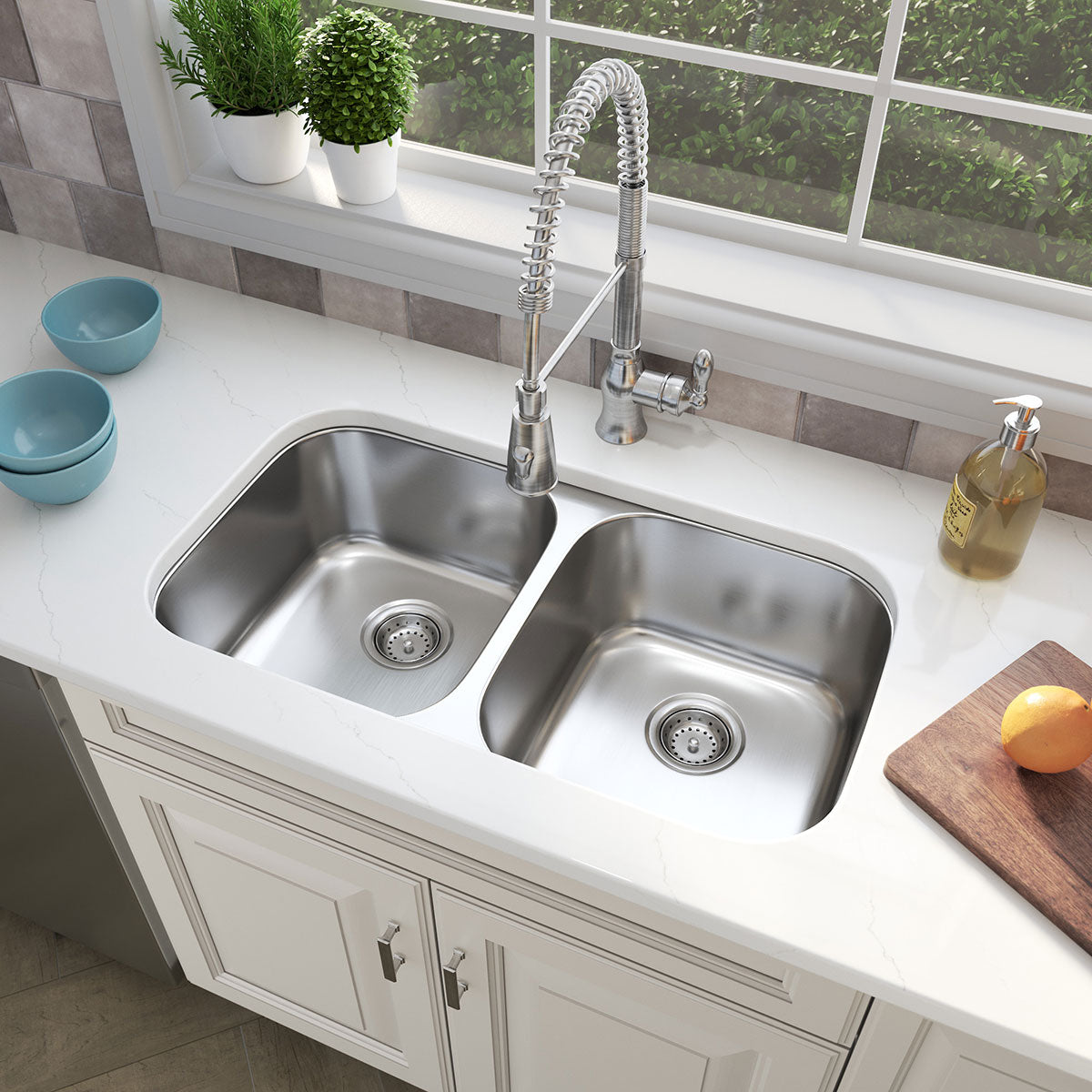 MSI Renzo Sterling 5 x 5 Glossy Ceramic tile (NRENSTE5X5) – MSI room scene (kitchen)