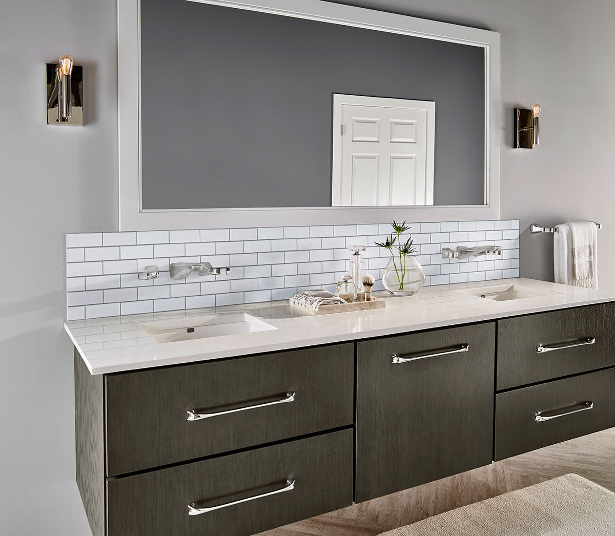 MSI Retro Brick Bianco 2 x 6 Matte Porcelain mosaic (SMOT-PT-RETBIA-2X6) – MSI room scene