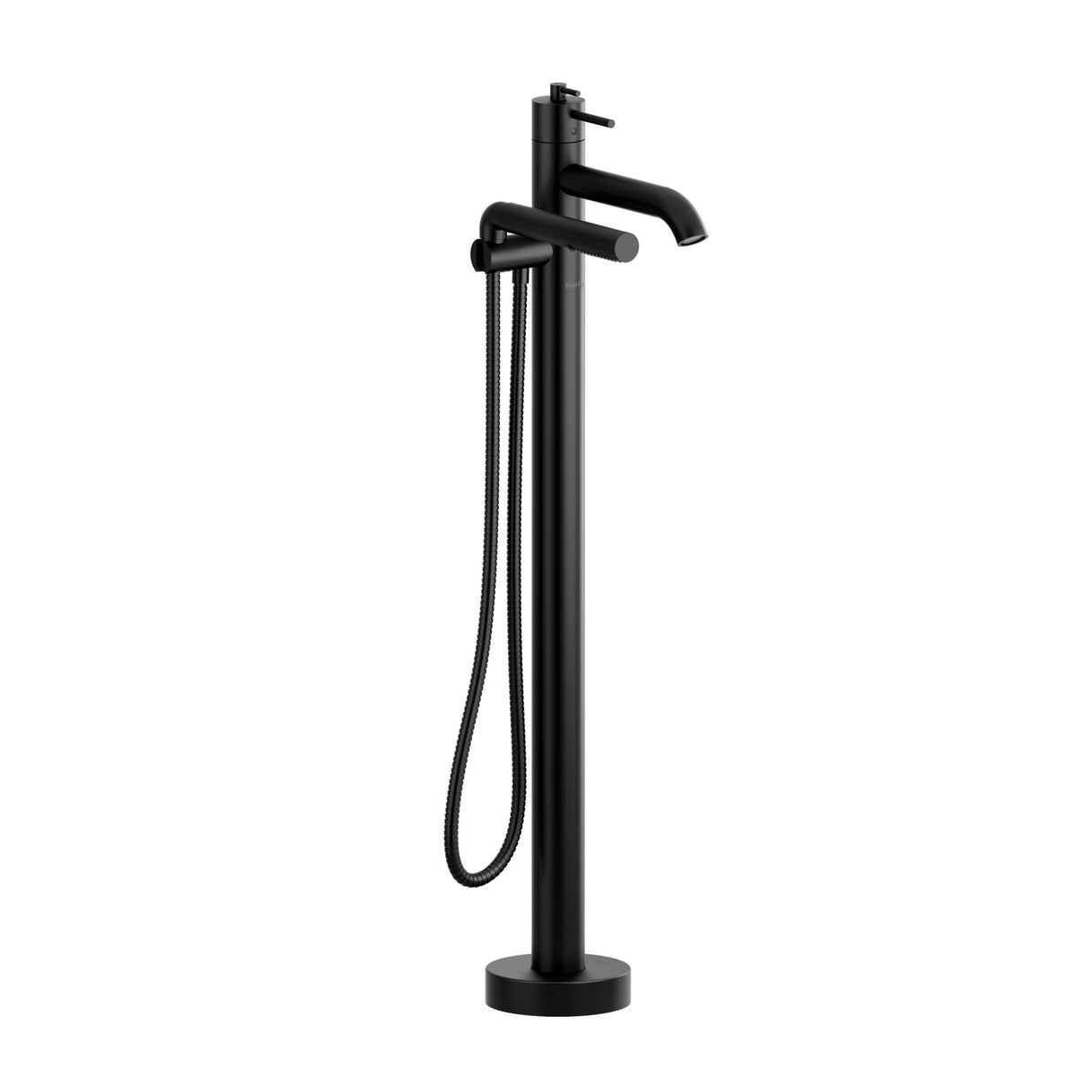 Riobel Pro Conik Single Hole Floor Mount Tub Filler Trim TCO39 in Black