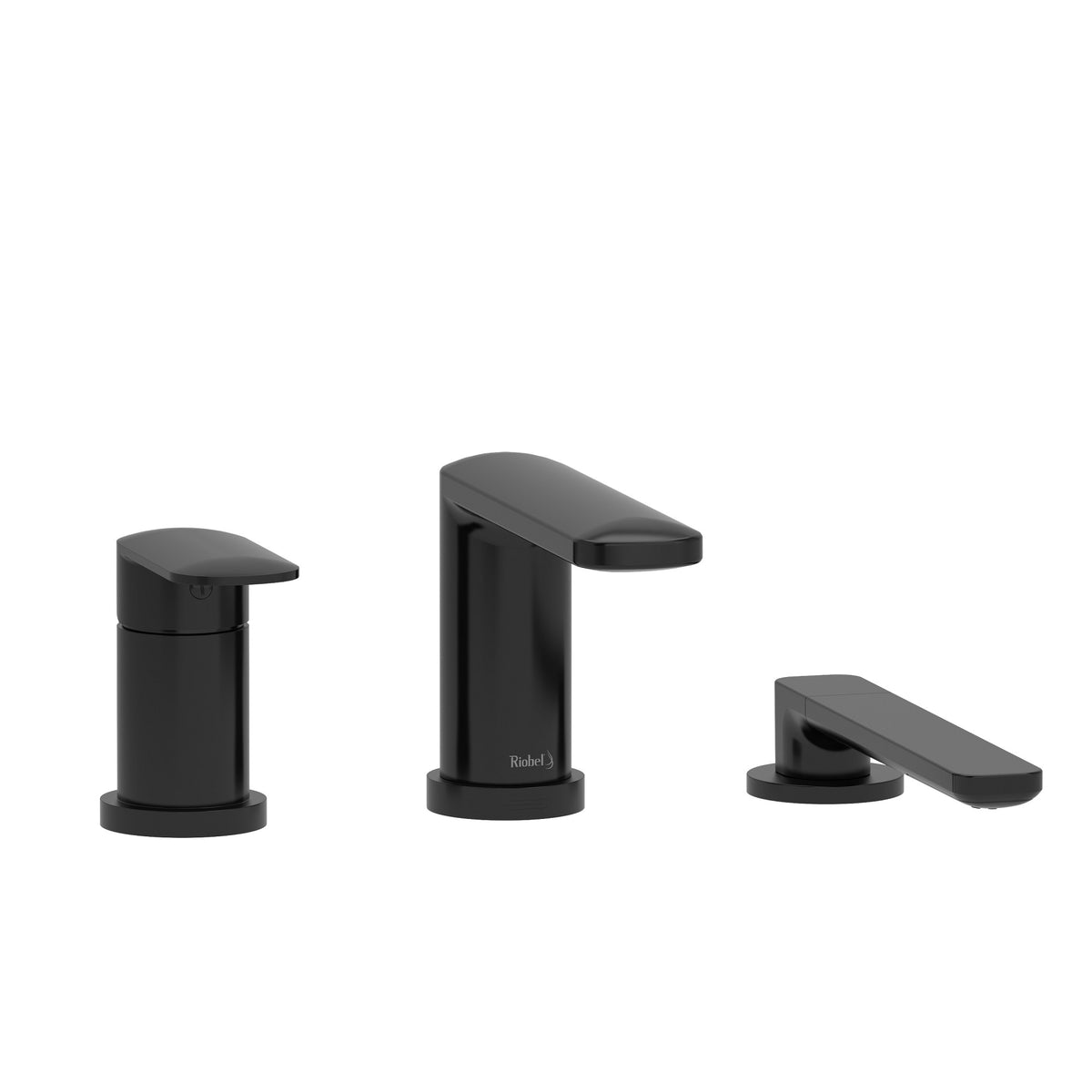 Riobel Pro Ever 3-Hole Pressure Balance Deck Mount Tub Filler Trim TEV16 in Black