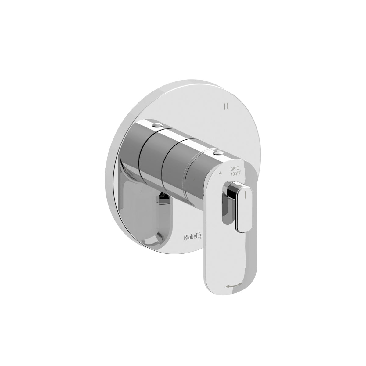 Riobel Pro Ever 1/2" Therm & Pressure Balance Trim With 5 Functions TEV95 in Chrome