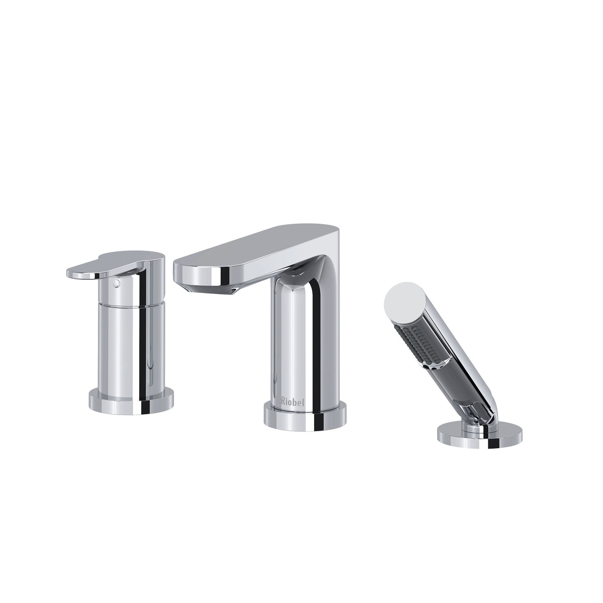 Riobel Pro Interval 3-Hole Pressure Balance Deck Mount Tub Filler Trim TIN16 in Chrome