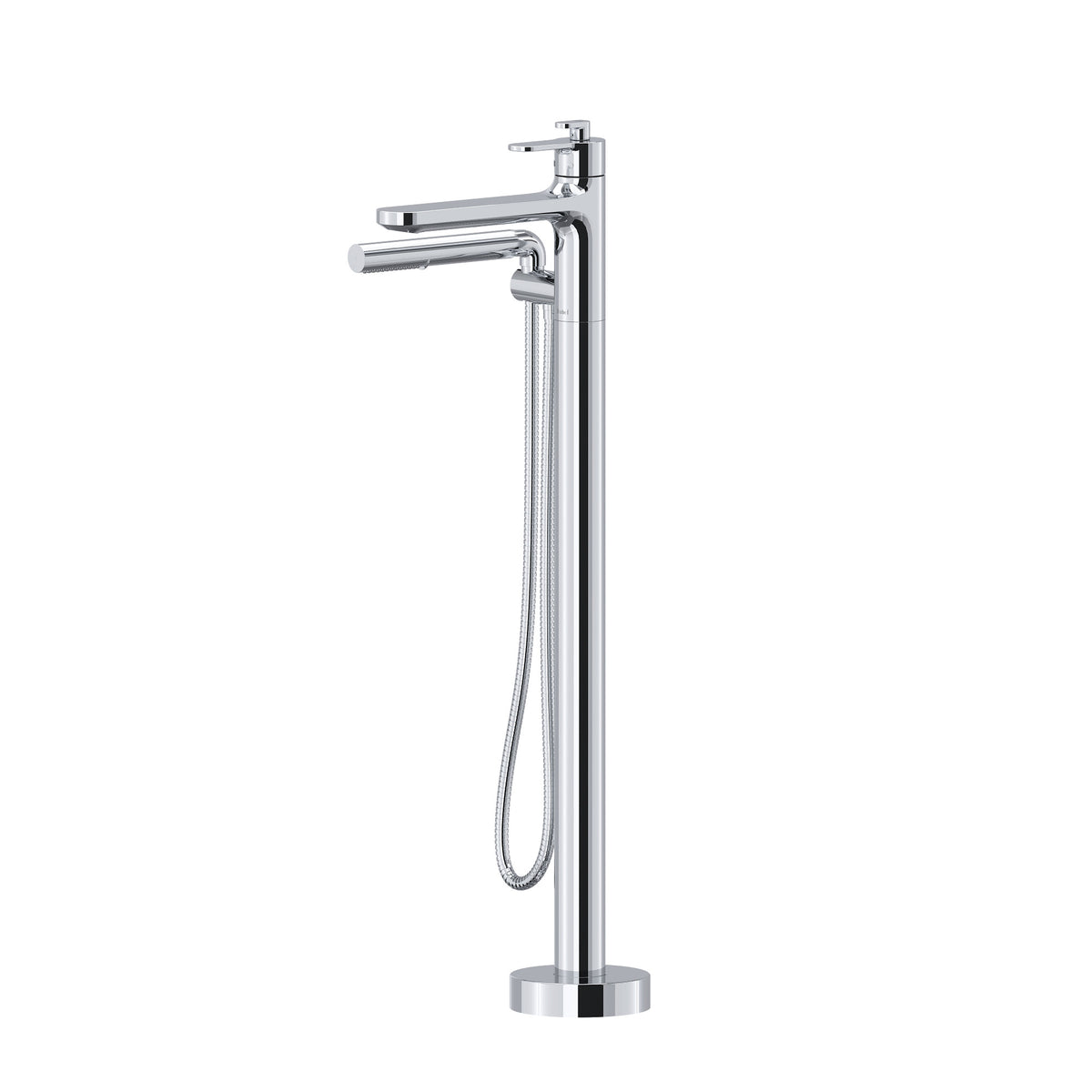 Riobel Pro Interval Single Hole Floor Mount Tub Filler Trim TIN39 in Chrome