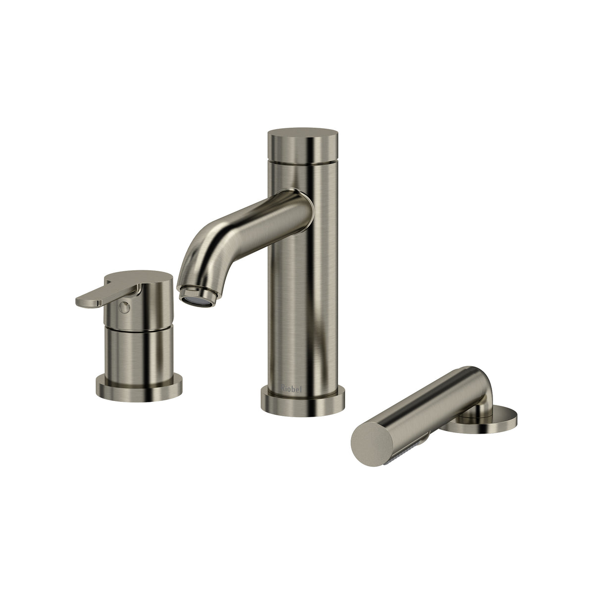 Riobel Pro Jazz 3-Hole Deck Mount Tub Filler Trim TJZ10 in Brushed Nickel