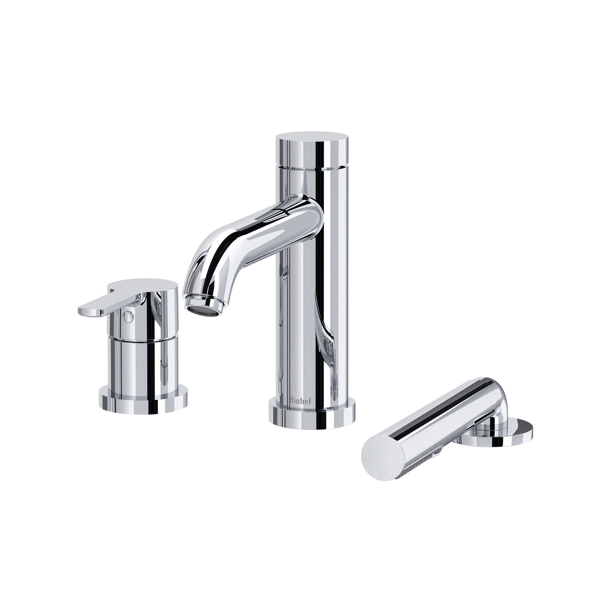 Riobel Pro Jazz 3-Hole Deck Mount Tub Filler Trim TJZ10 in Chrome